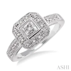 1/20 Ctw Single Cut Diamond Ring in 10K White Gold