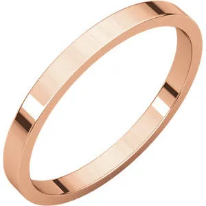 14K Rose 1.2mm Flat Band