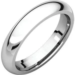 14K White 4mm Comfort Fit Band