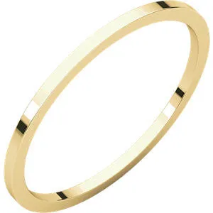 14K Yellow 1mm Flat Band