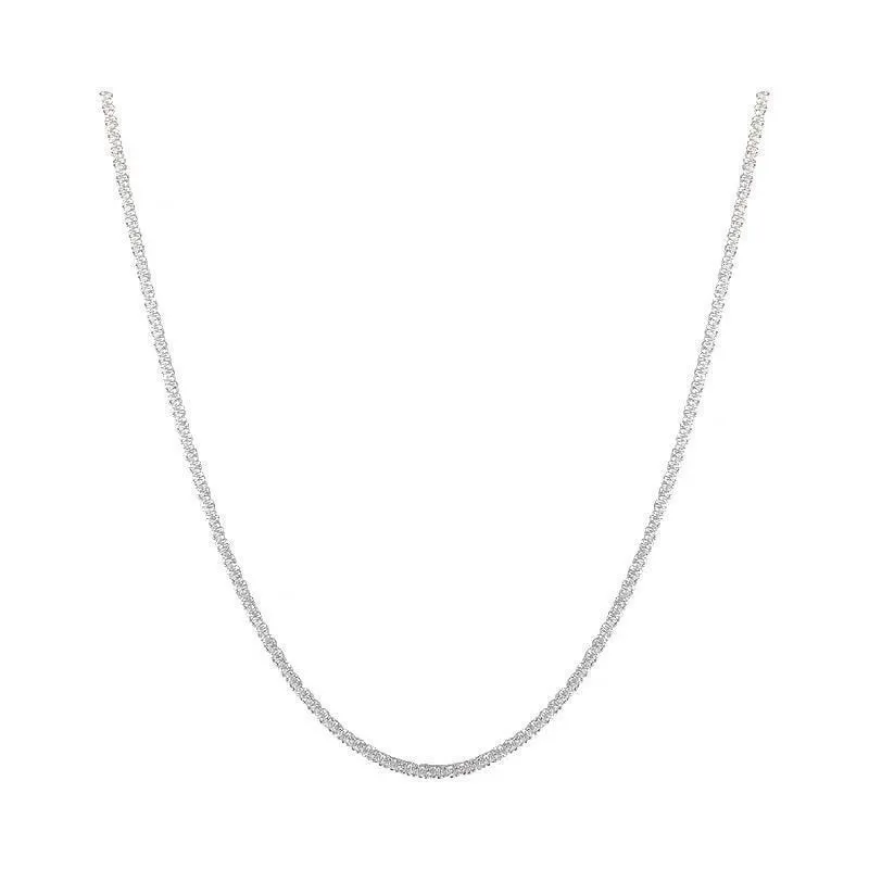 2022 Popular Silver Colour Sparkling Clavicle Chain Choker Necklace Collar For Women Fine Jewelry Wedding Party Birthday Gift