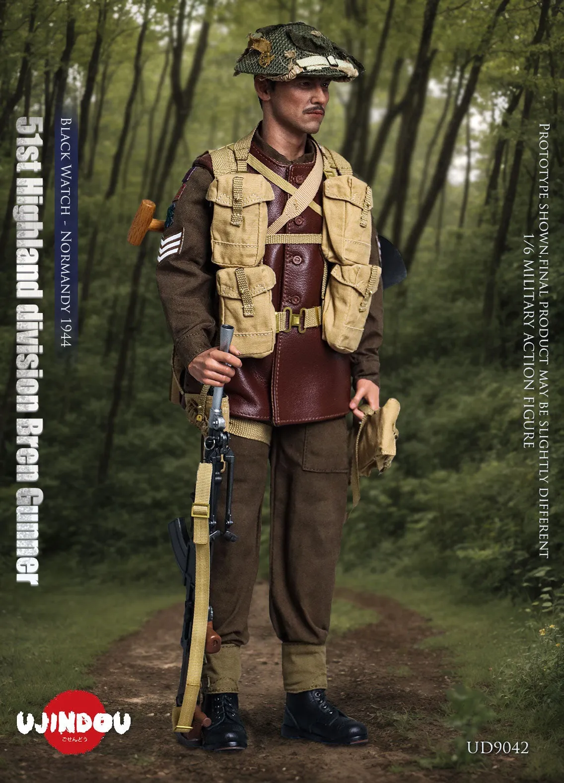 51st Highland division Bren Gunner, Black Watch - Normandy 1944 (UD9042)