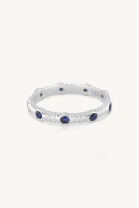 Asymmetric Sapphire Silver Stacker