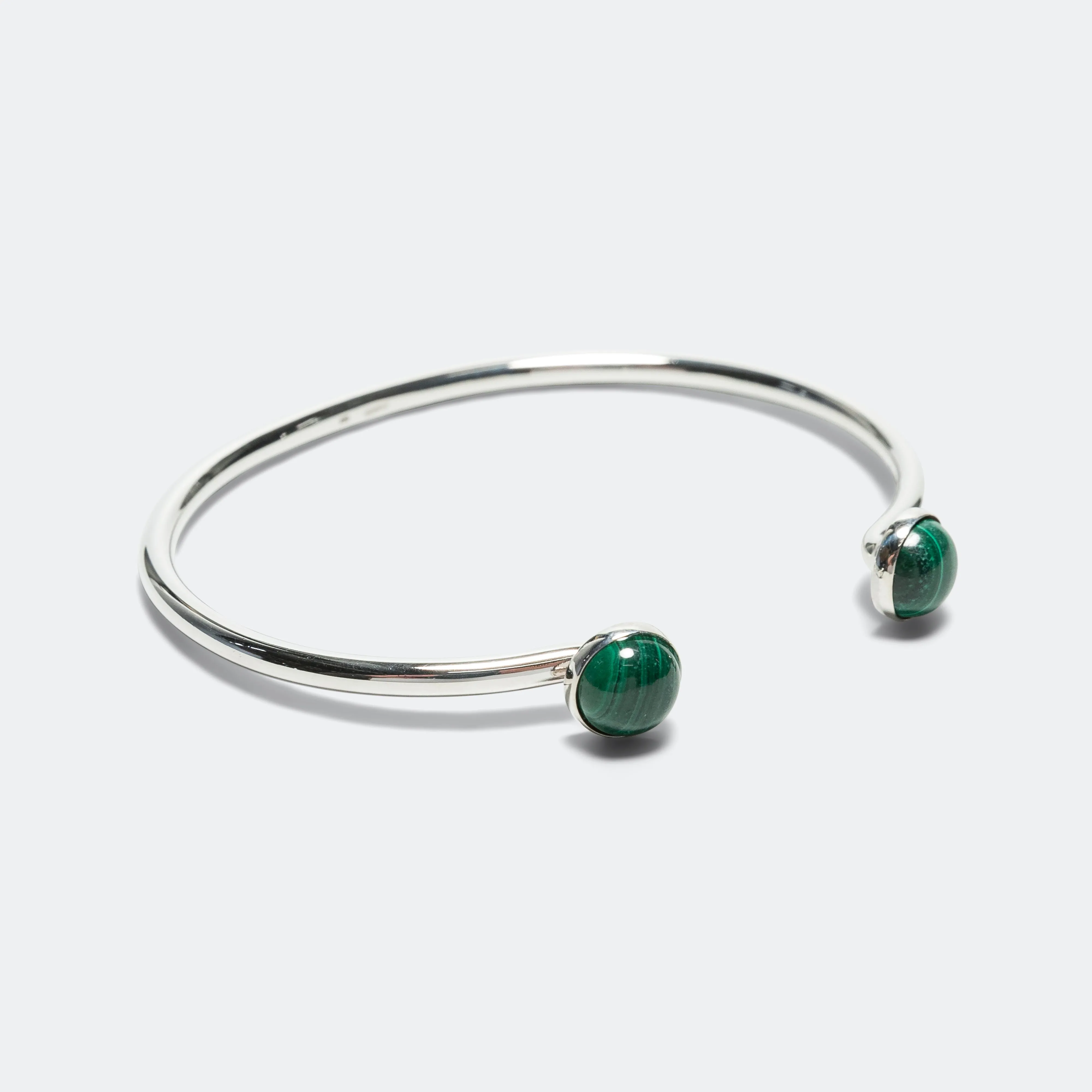 Bangle Bracelet - Malachite/925 Silver