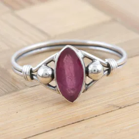 Baroness in Ruby Ruby and Sterling Silver Cocktail Ring