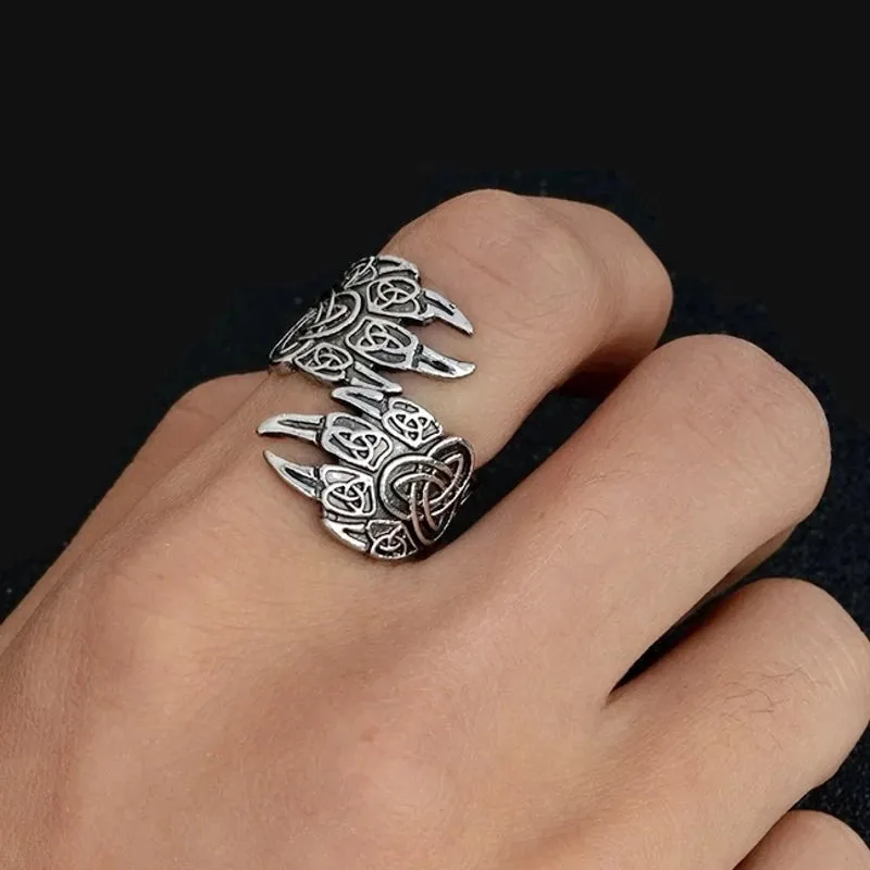 Berserker Claw Viking Ring - Sterling Silver