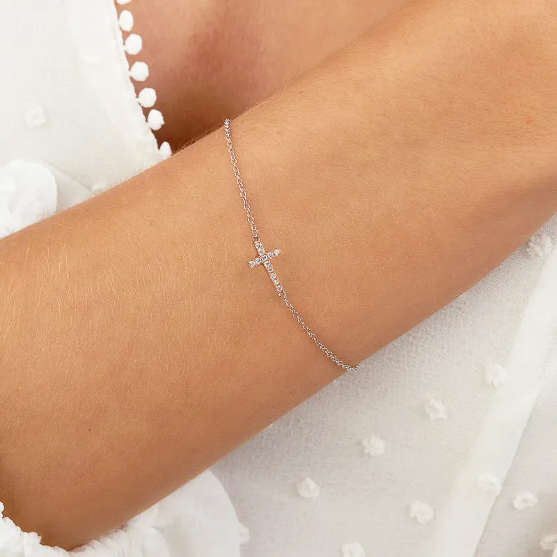 Blush Cross Bracelet