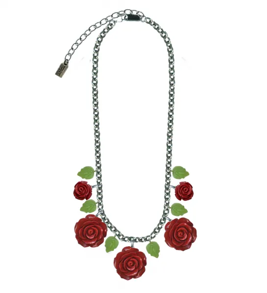 Bohemian Cowgirl Howlite Multi Rose Necklace