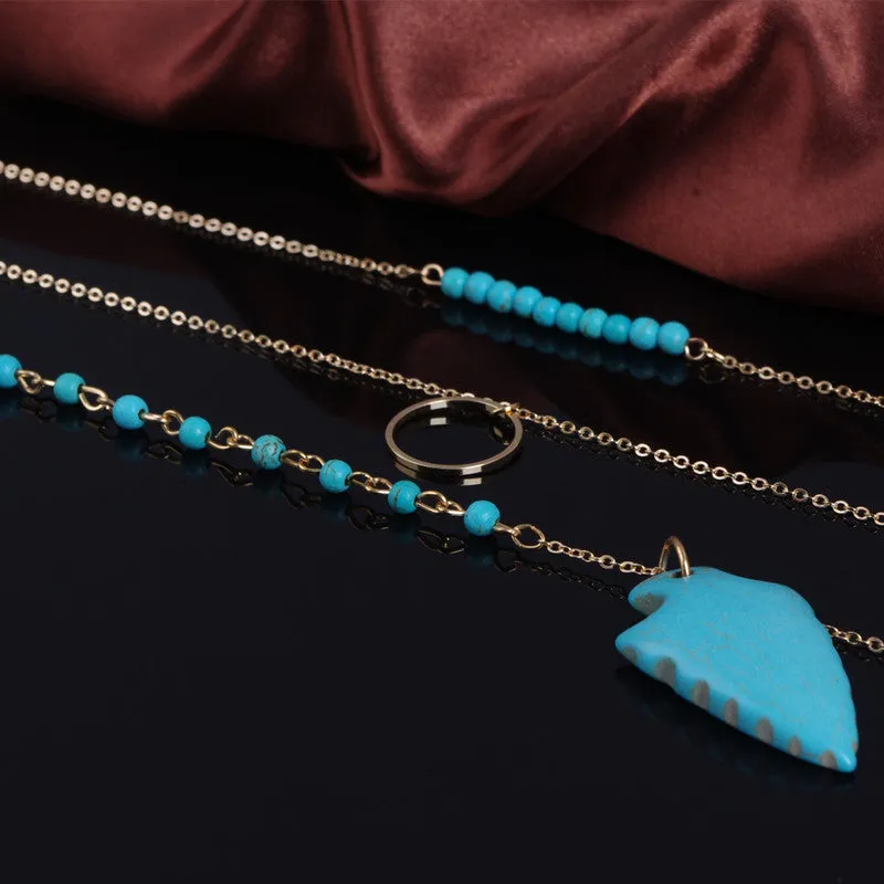 Bohemian Retro Drip Arrow Long Necklace