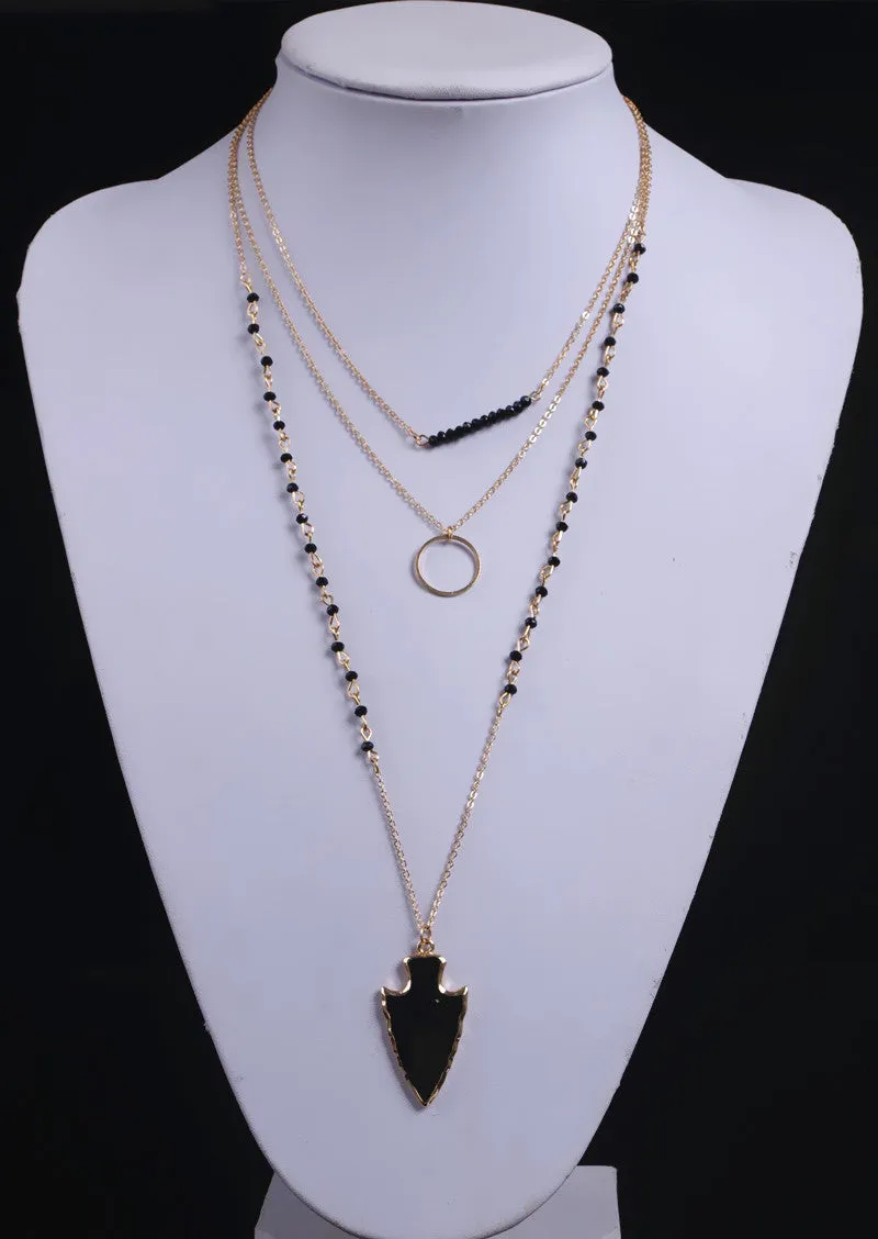 Bohemian Retro Drip Arrow Long Necklace