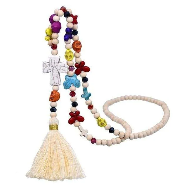 Boho Beaded Mala Necklace