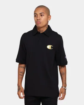 Champion Heritage Short Sleeve Polo Black/Gold