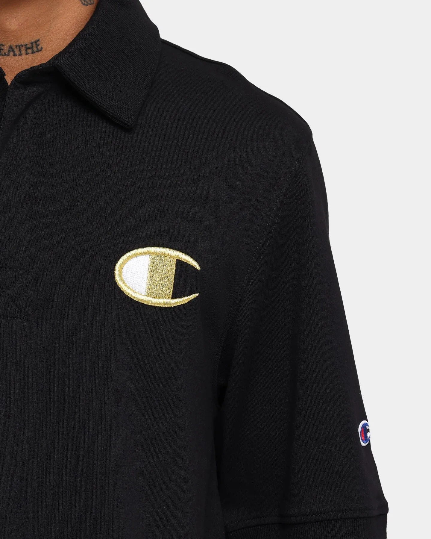 Champion Heritage Short Sleeve Polo Black/Gold