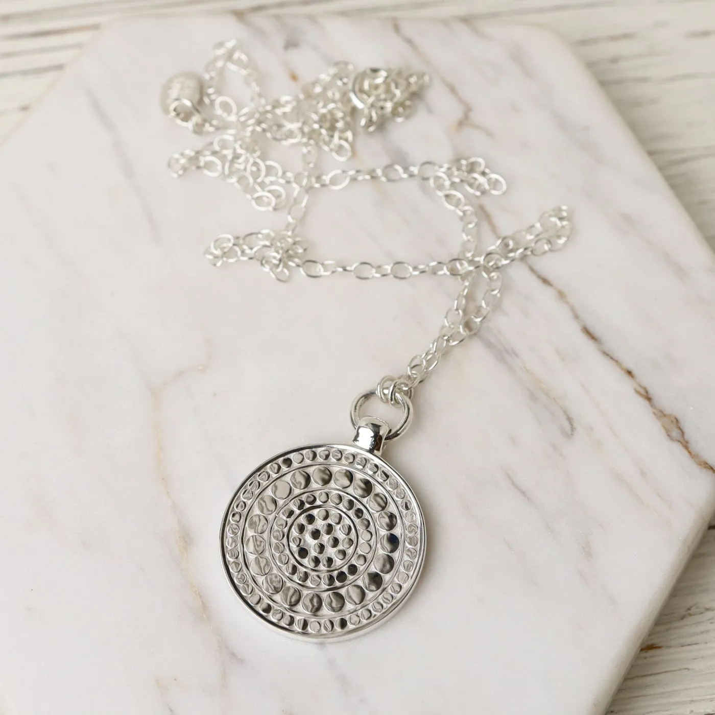 Classic Reversible Disc Pendant Necklace