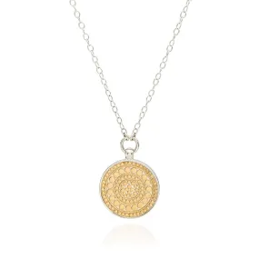 Classic Reversible Disc Pendant Necklace