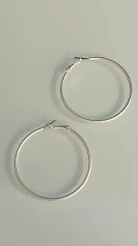 Cleopatra Silver Hoops