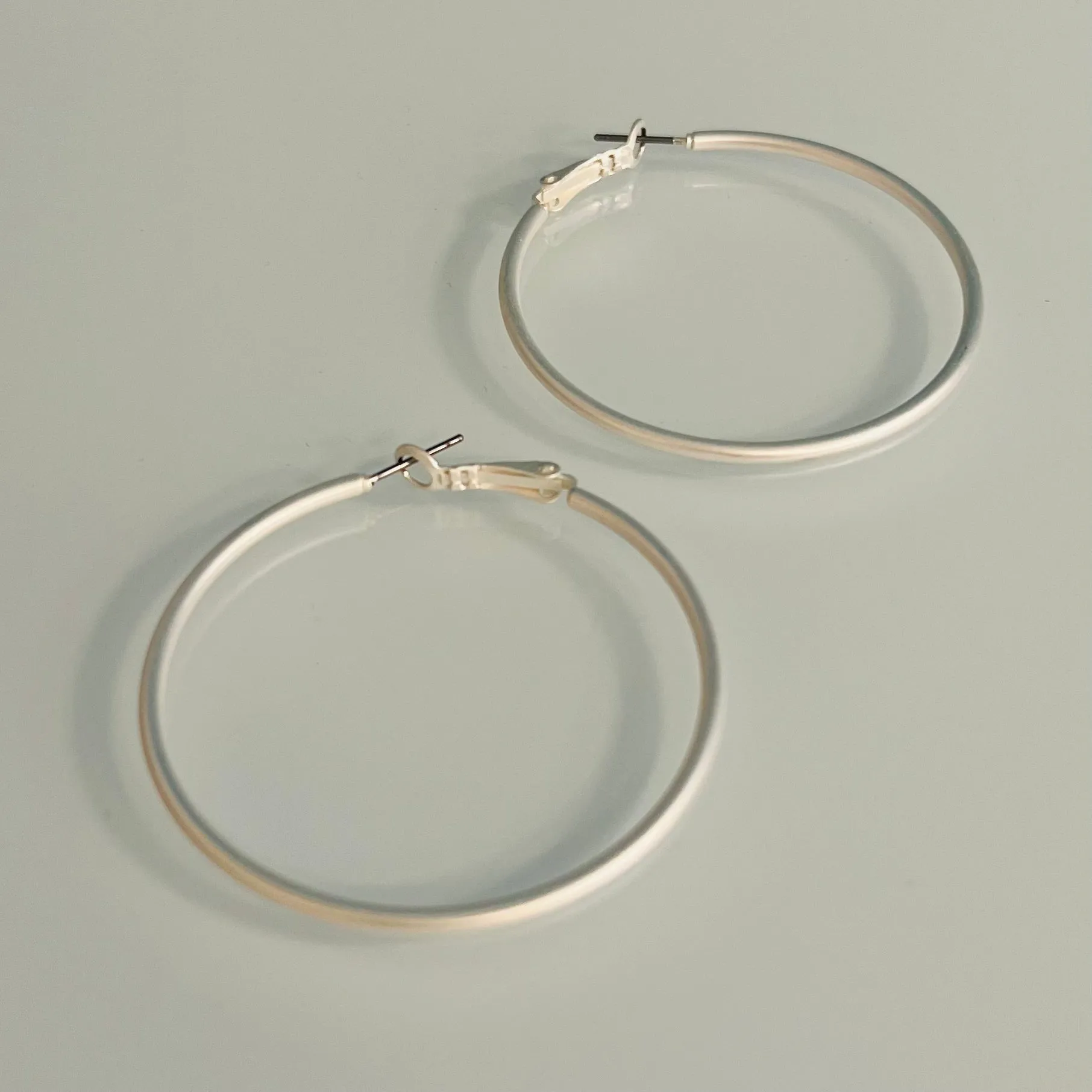 Cleopatra Silver Hoops