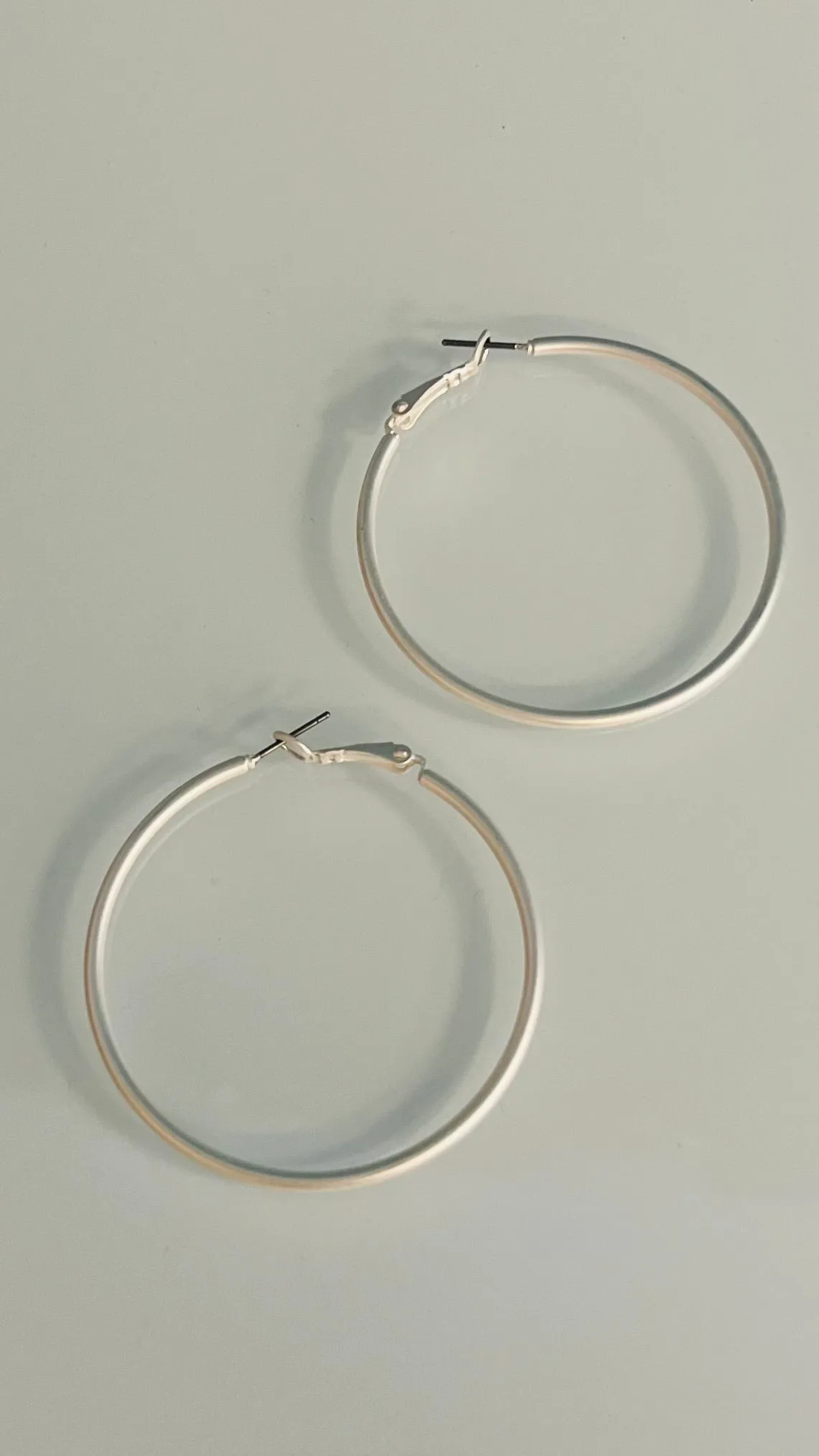 Cleopatra Silver Hoops