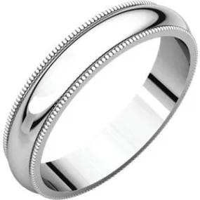 Continuum Sterling Silver 4mm Milgrain Band