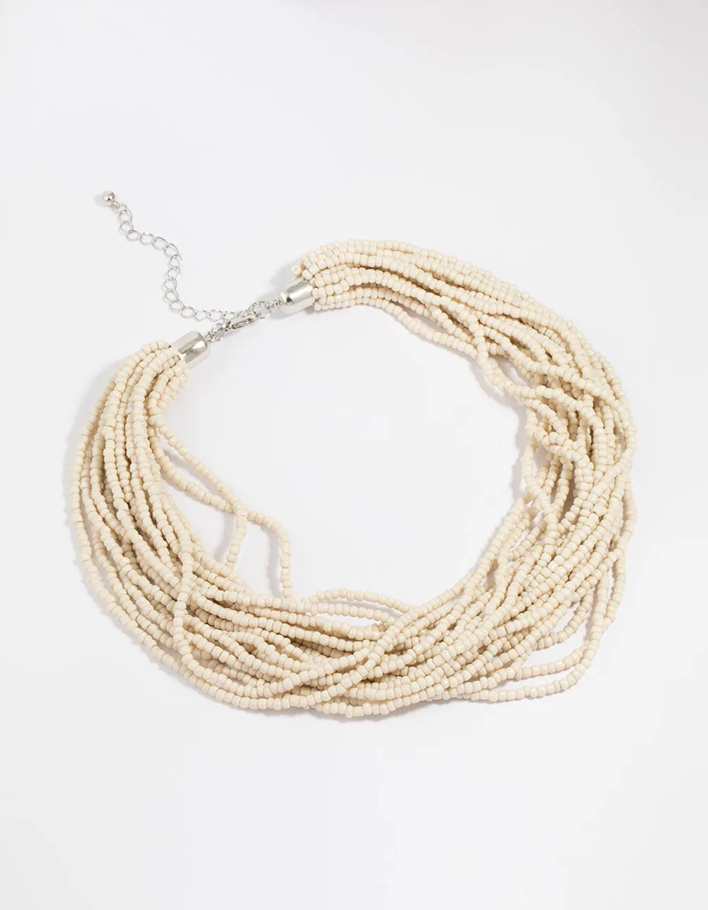 Cream Bead Layered Necklace