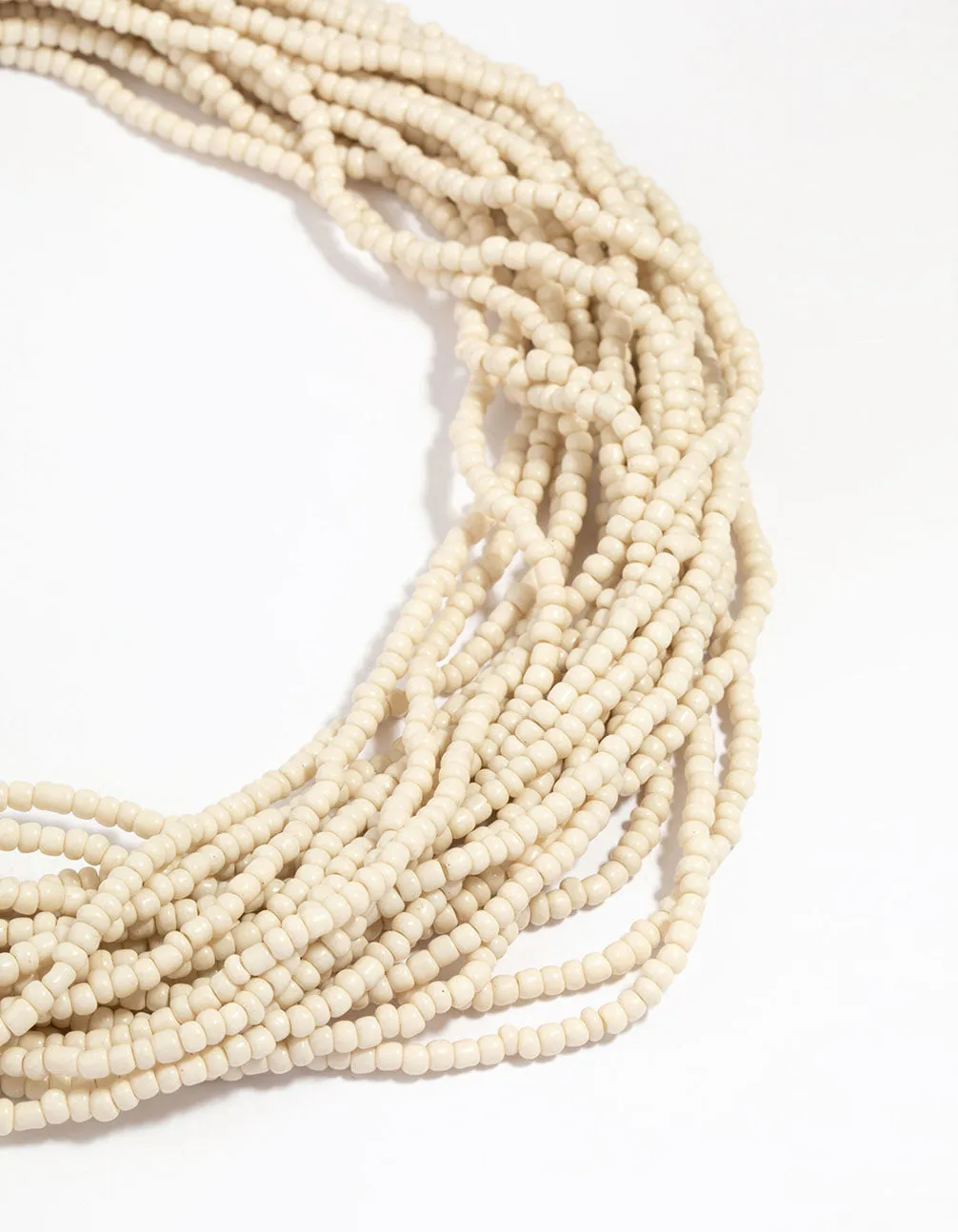 Cream Bead Layered Necklace