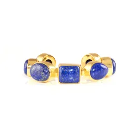 Cuff - Single line Lapis Lazuli