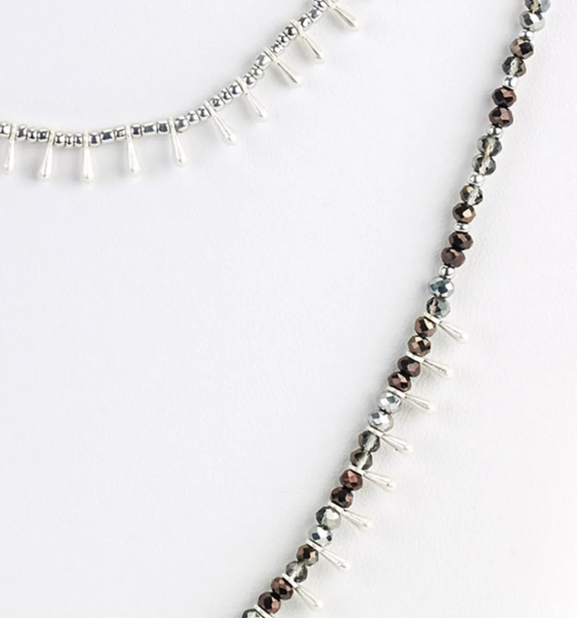 Delicate Teardrops Layered Necklace