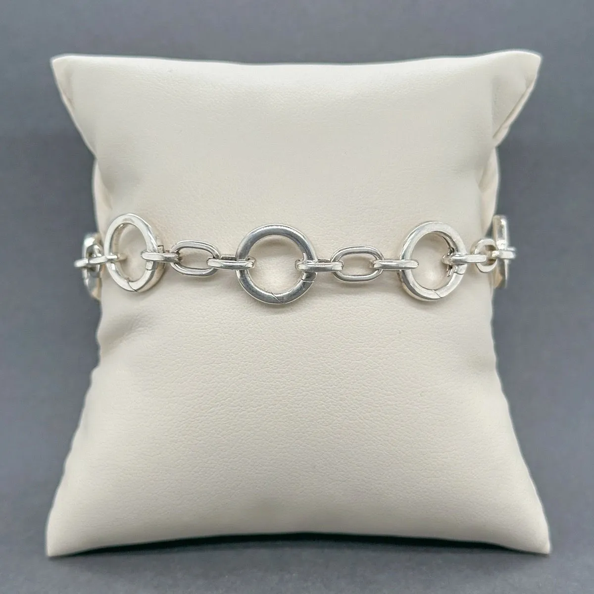 Estate Tiffany & Co. SS Round Clasping Link Bracelet