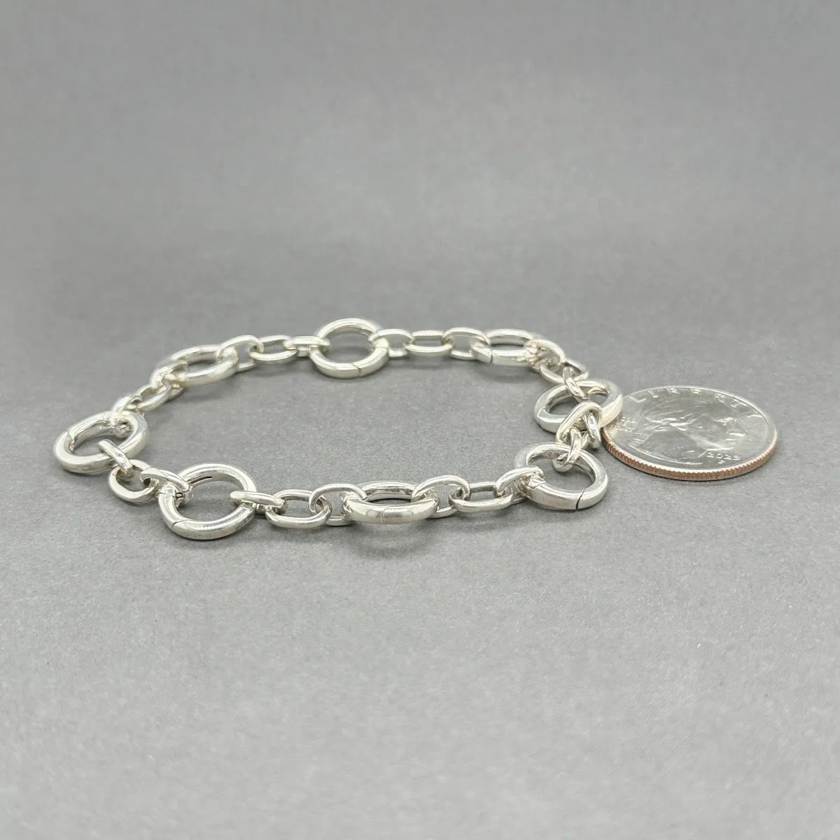 Estate Tiffany & Co. SS Round Clasping Link Bracelet