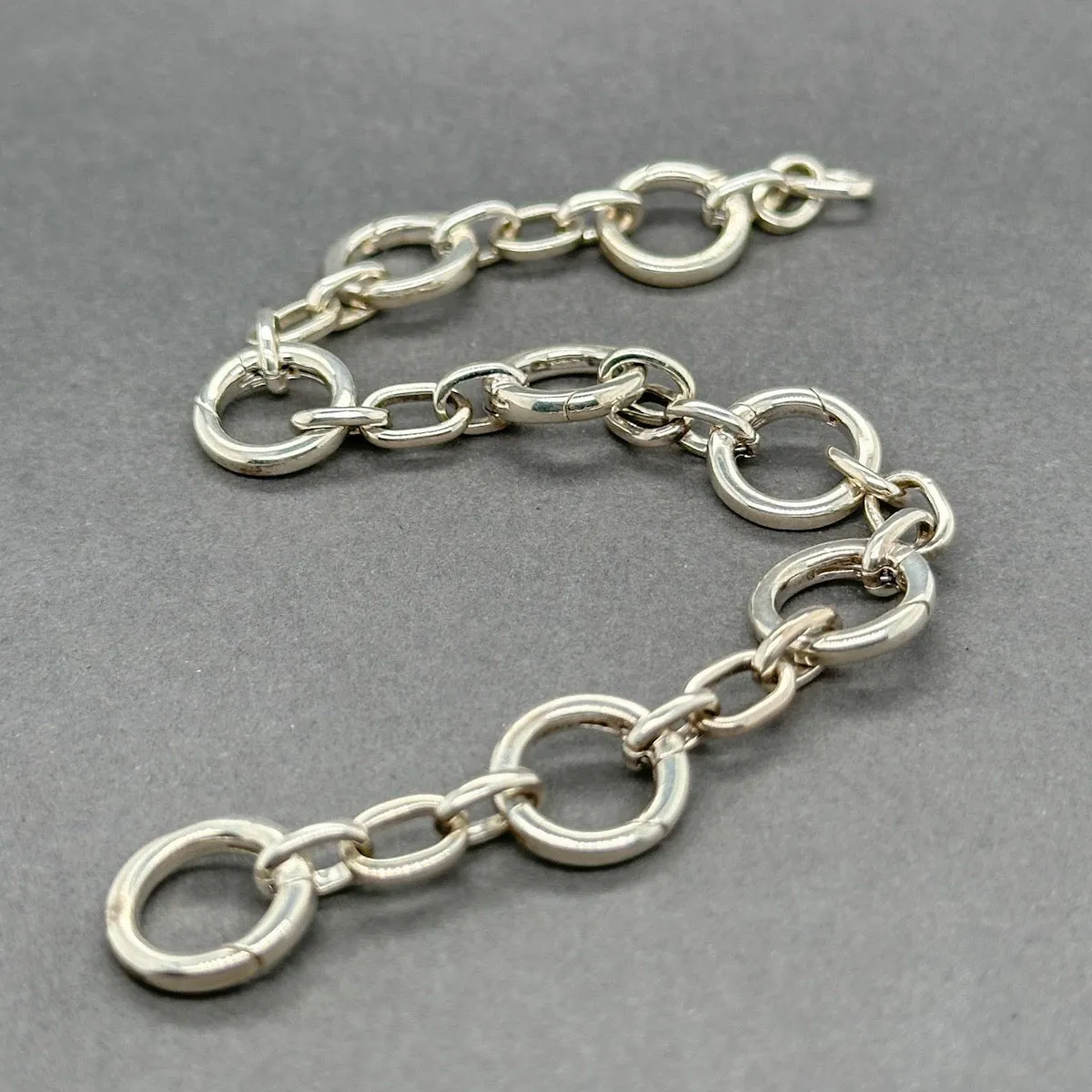 Estate Tiffany & Co. SS Round Clasping Link Bracelet