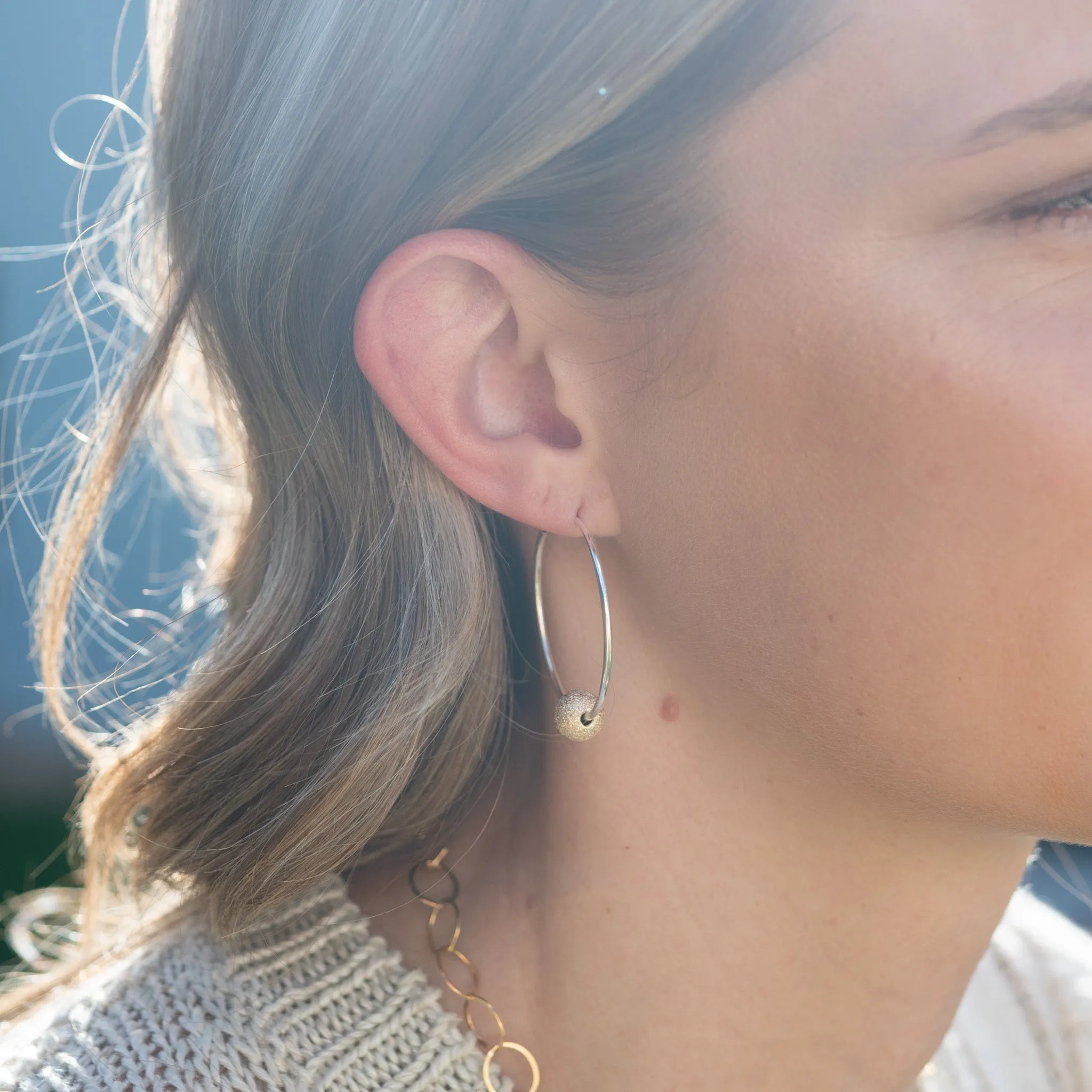 Extra Large Sterling Silver Endless Hoop Earrings