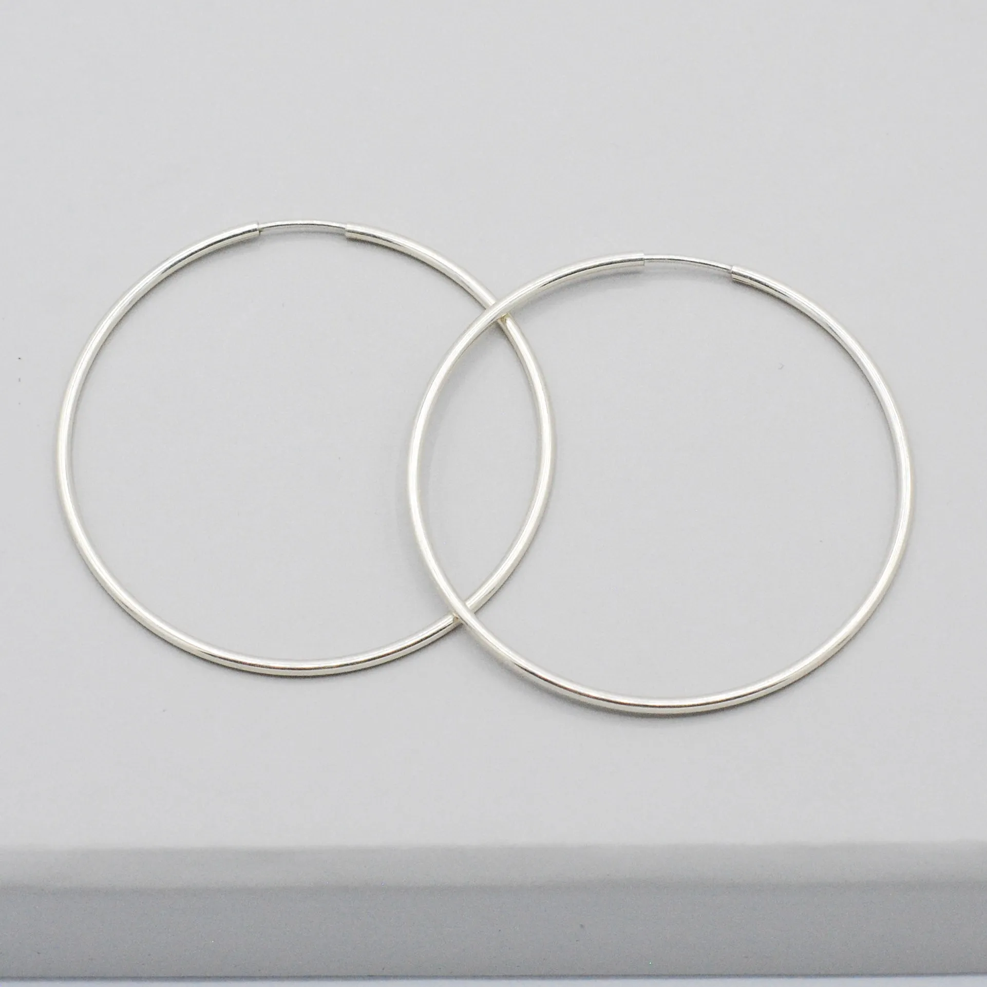 Extra Large Sterling Silver Endless Hoop Earrings