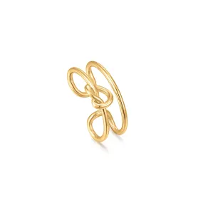 Gold Knot Ear Cuff