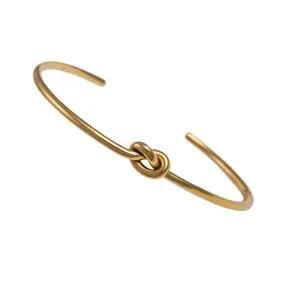 Gold Plated Sterling Silver Knot Cuff Bracelet