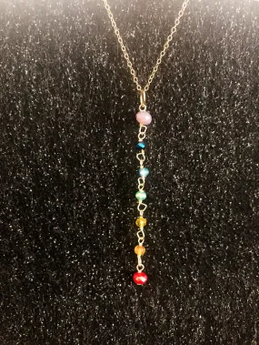 Handmade Chakras Pendant Necklace // Rainbow Necklace