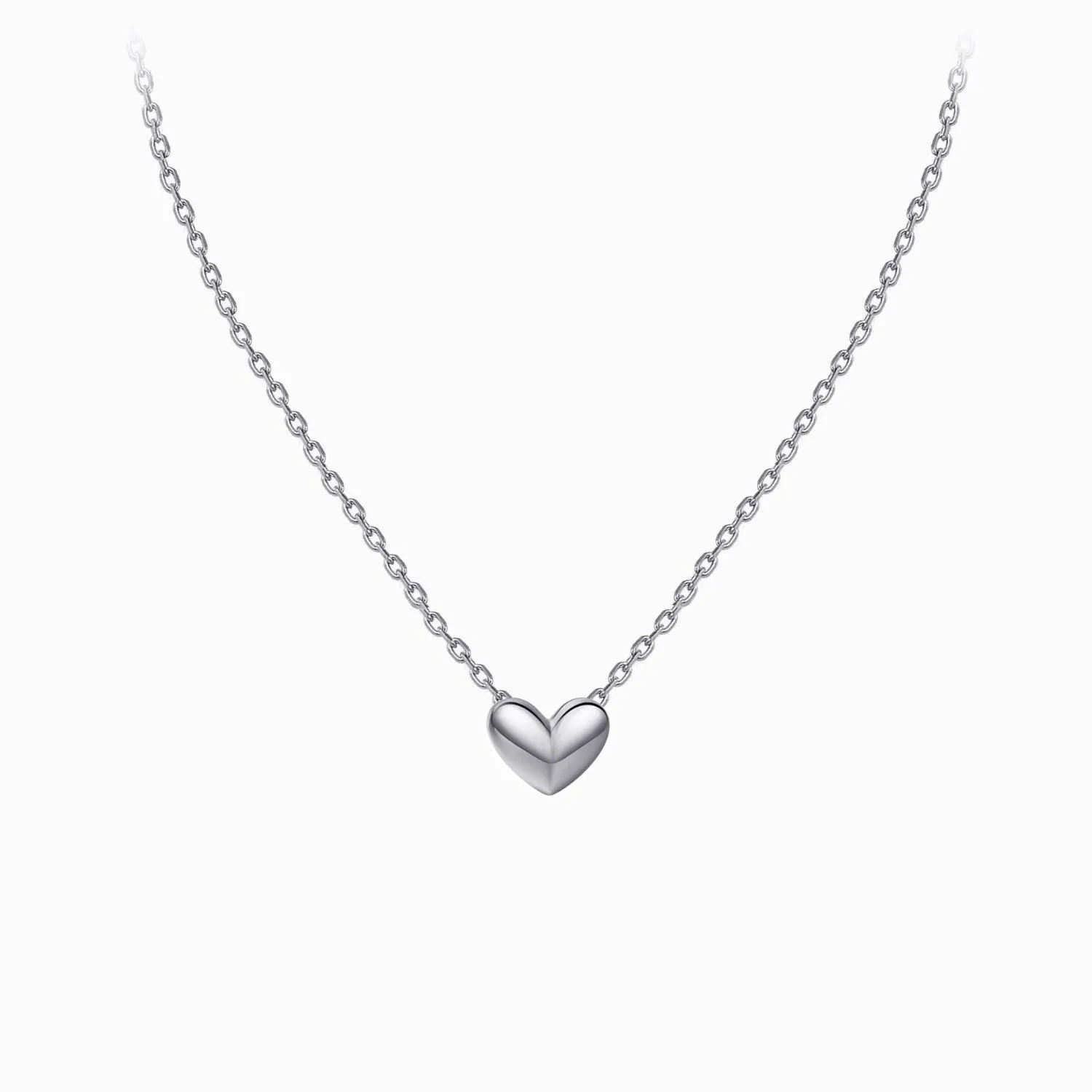 Heart Necklace Sterling Silver