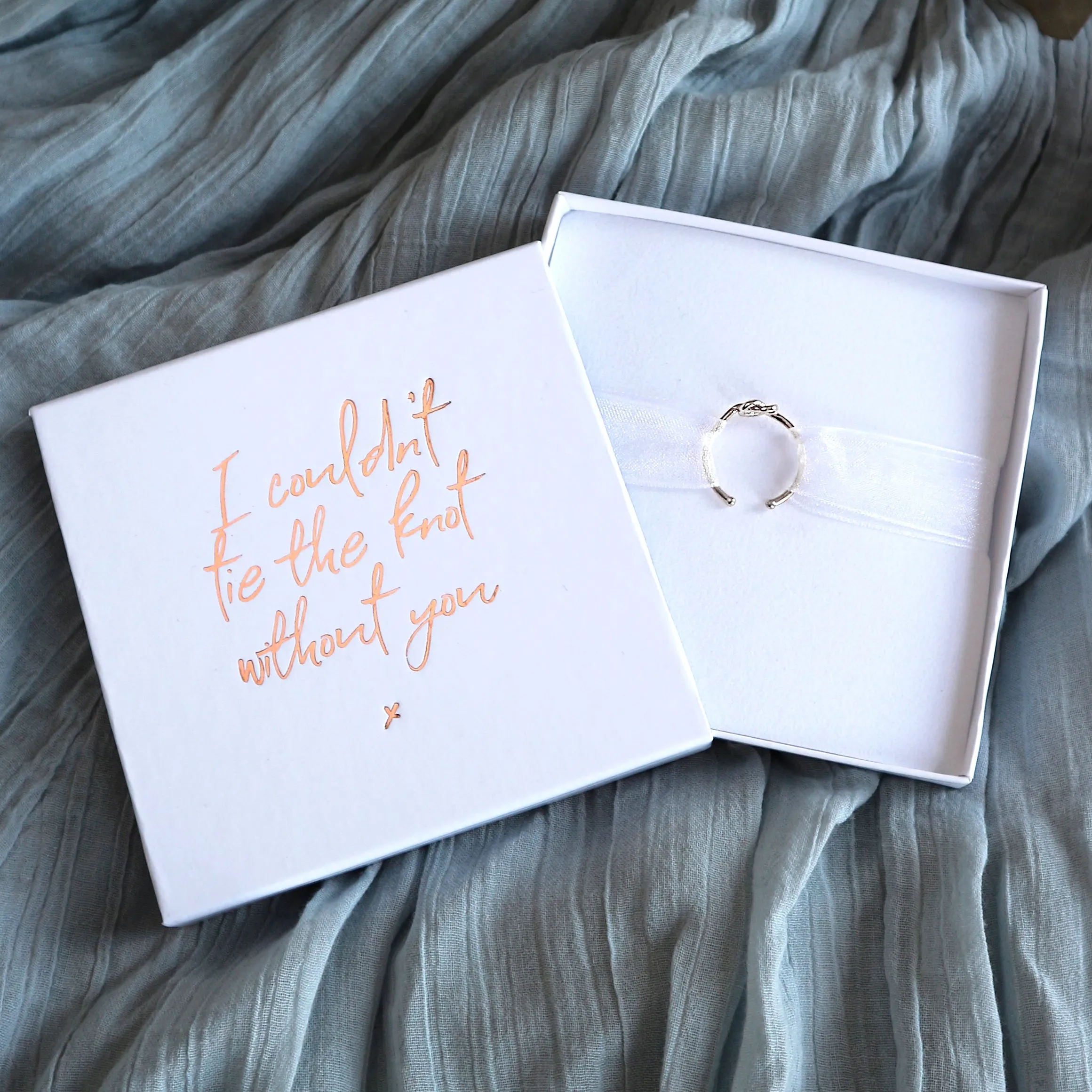 'I Couldn't Tie The Knot Without You' 925 Sterling Silver Bridesmaid Ring