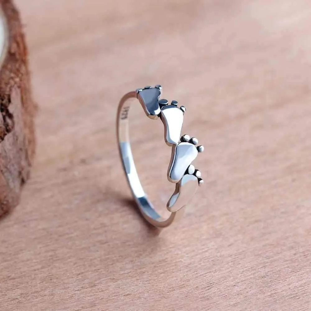 Little Feet Silver Rings