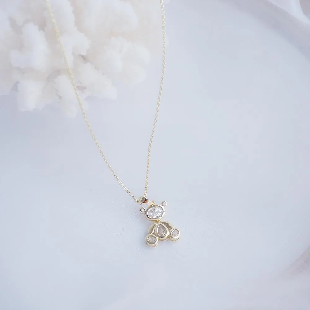 Movable Bear Women Necklace Elegant Necklace Jewelry For Women