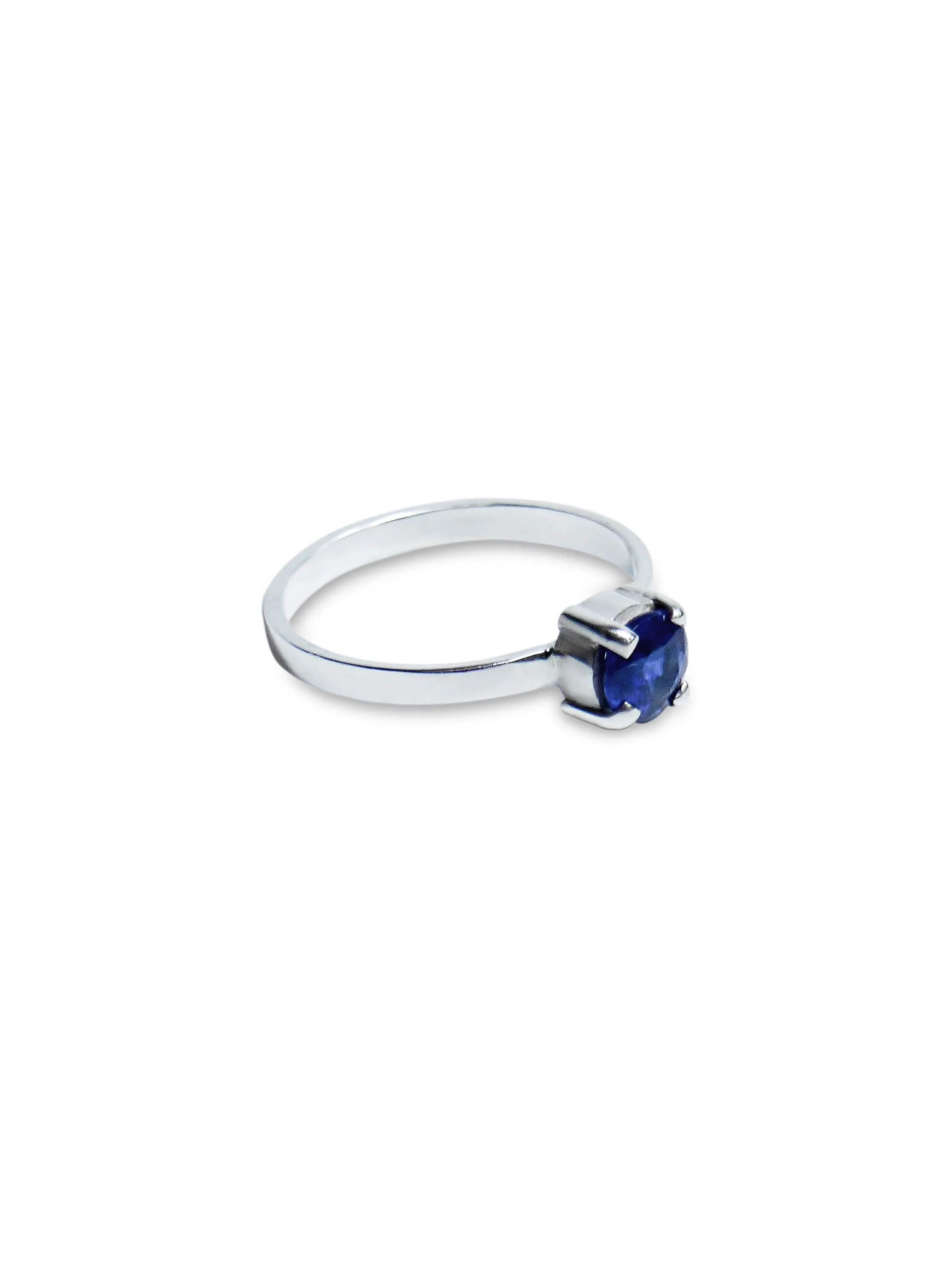 Nightfall - Kyanite Silver stacking ring