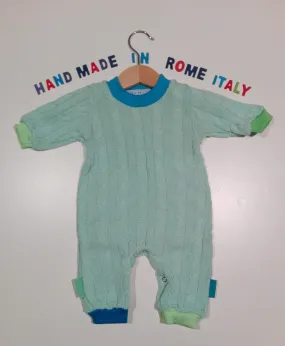 Onesie in warm cotton with cuffs