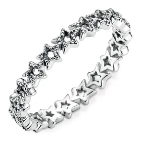 Pandora Band of Asymmetric Stars Ring