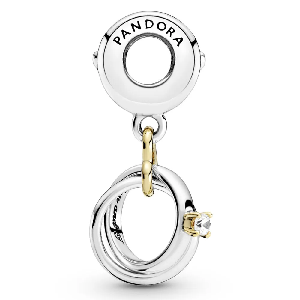 Pandora Two-tone Wedding Rings Dangle Charm