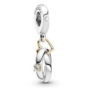 Pandora Two-tone Wedding Rings Dangle Charm