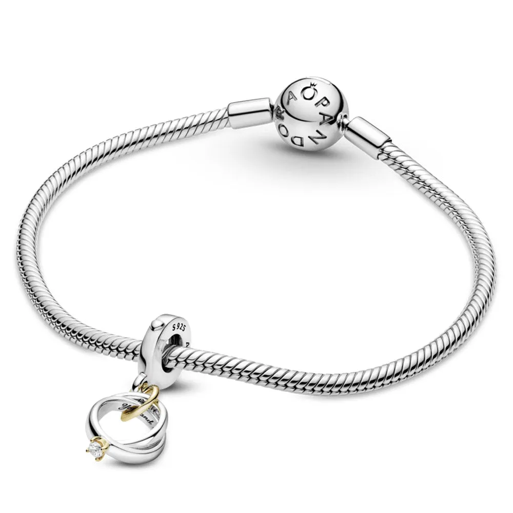 Pandora Two-tone Wedding Rings Dangle Charm