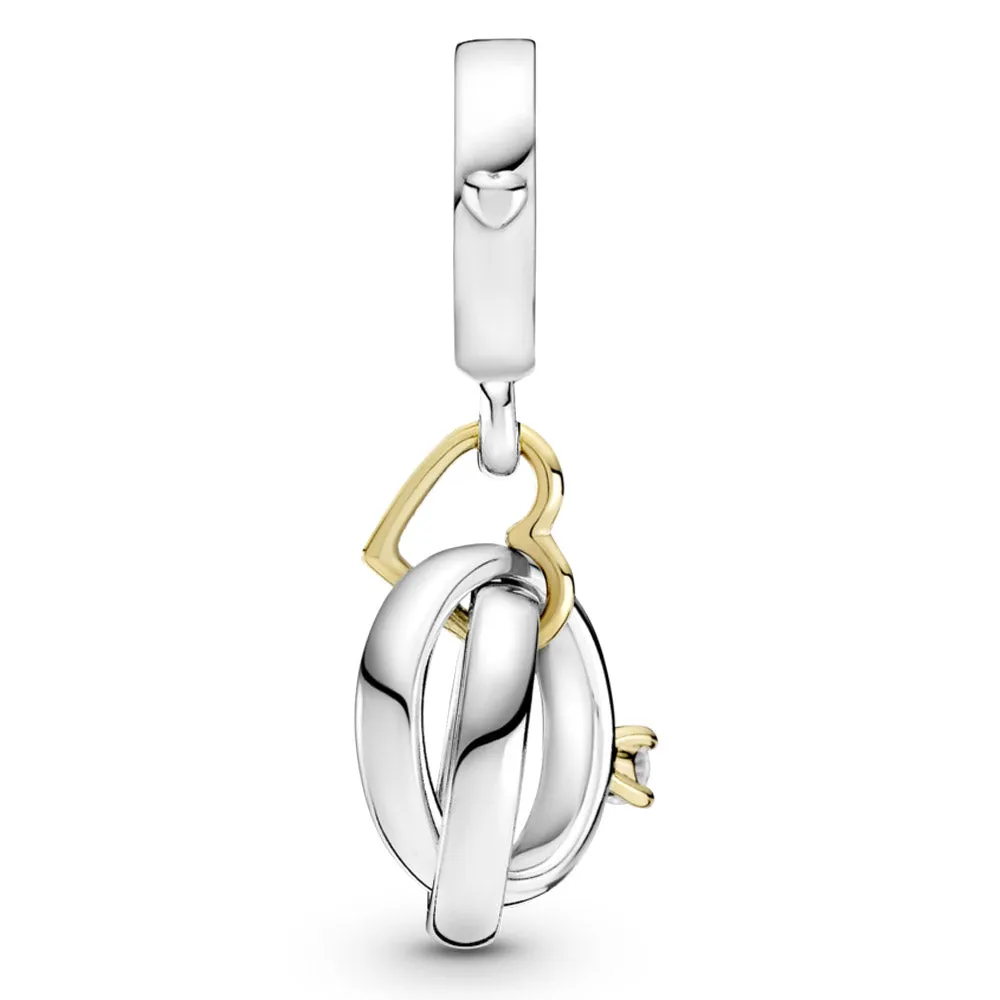 Pandora Two-tone Wedding Rings Dangle Charm