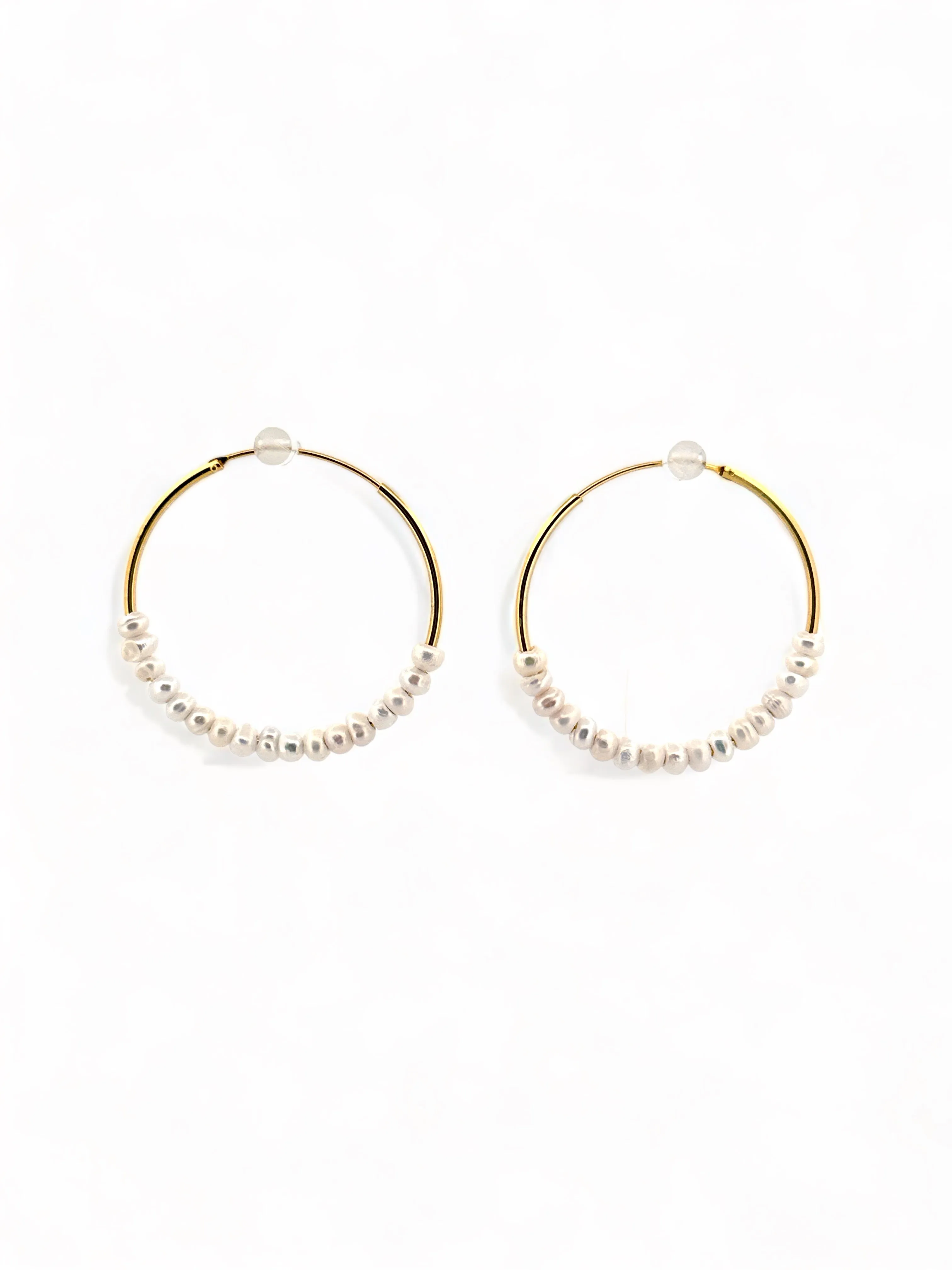 Pearl Embroidered Hoops