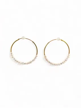 Pearl Embroidered Hoops