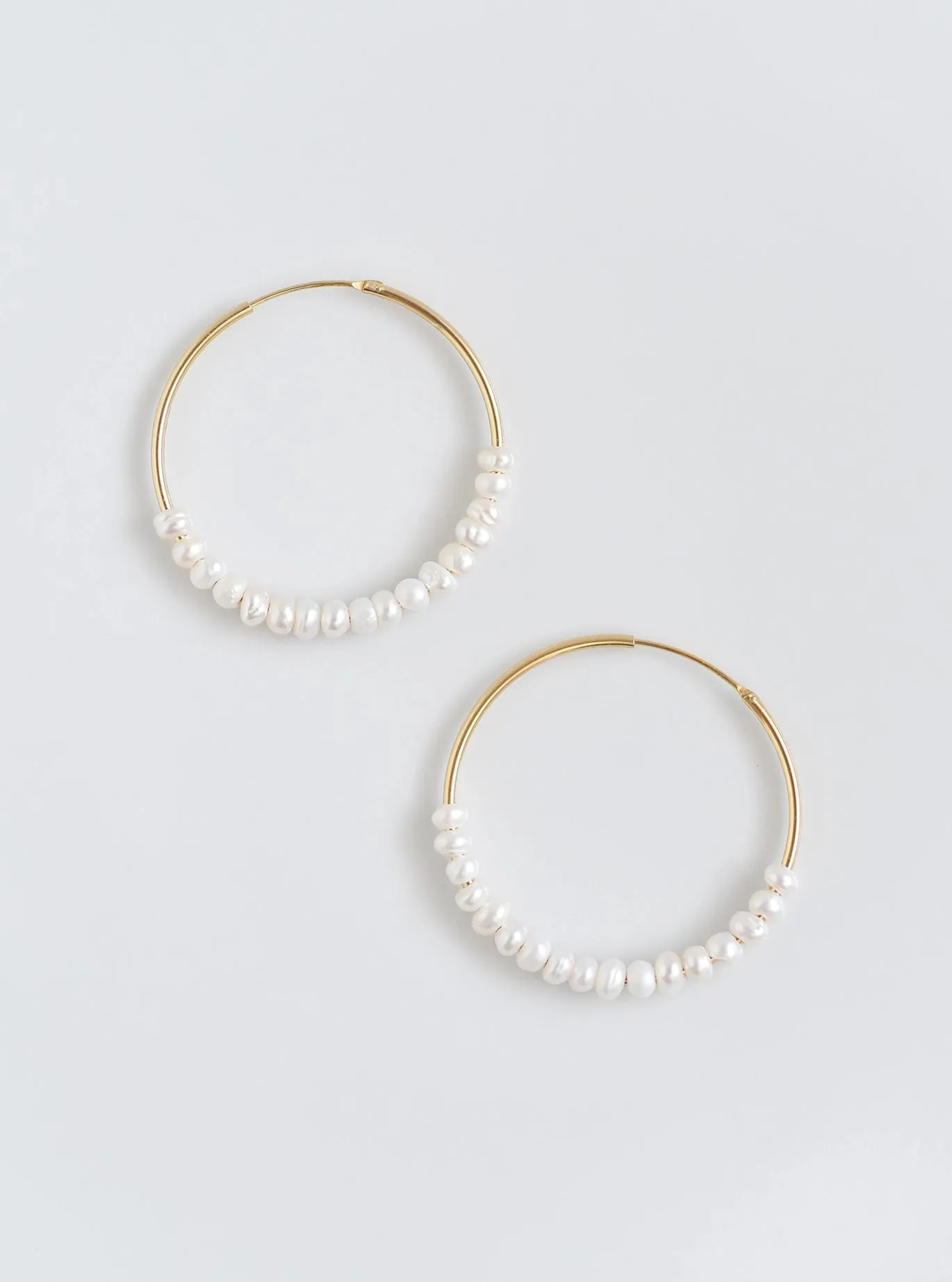 Pearl Embroidered Hoops