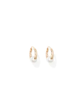 Priya Pearl Hoop Earrings